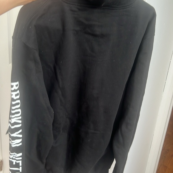 Brooklyn Nets New York NBA Black Hoodie Medium Mens Hoodie Basketball New Era - Picture 12 of 16